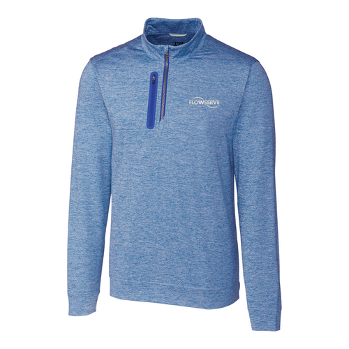 Cutter & Buck Stealth Heathered Quarter Zip Mens Pullover image thumbnail