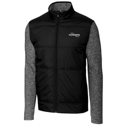 Image of Cutter & Buck Stealth Hybrid Quilted Mens Full Zip Windbreaker Jacket