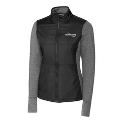Image of Cutter & Buck Stealth Hybrid Quilted Womens Full Zip Windbreaker Jacket