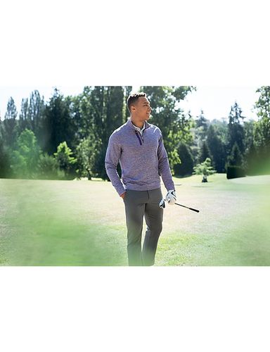 Cutter & Buck Stealth Heathered Quarter Zip Mens Pullover image thumbnail