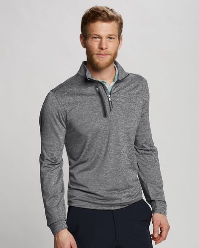 Cutter & Buck Stealth Heathered Quarter Zip Mens Pullover image thumbnail