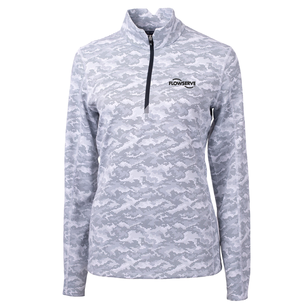 Cutter & Buck Traverse Camo Print Stretch Quarter Zip Womens Pullover primary image