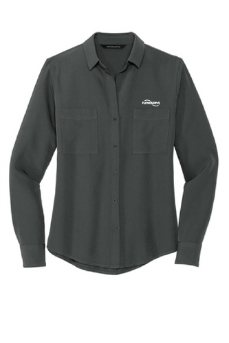 Mercer+Mettle™ Women's Stretch Crepe Long Sleeve Camp Blouse image thumbnail
