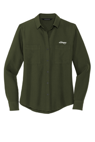 Mercer+Mettle™ Women's Stretch Crepe Long Sleeve Camp Blouse image thumbnail