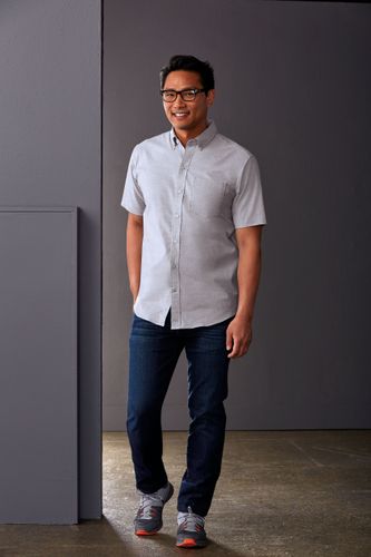 Cutter & Buck Stretch Oxford Mens Short Sleeve Dress Shirt image thumbnail