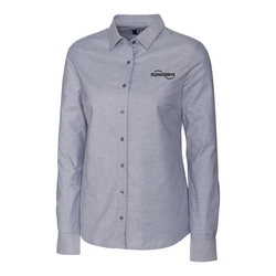 Image of Cutter & Buck Stretch Oxford Womens Long Sleeve Dress Shirt