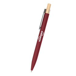 Image of Recycled Aluminum Pen With Bamboo Plunger