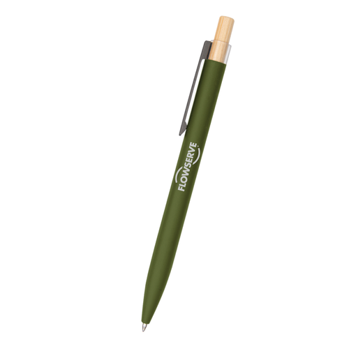 Recycled Aluminum Pen With Bamboo Plunger image thumbnail