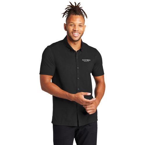 Mercer+Mettle Stretch Pique Full-Button Polo image thumbnail