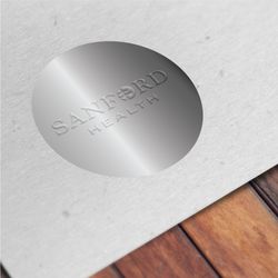 Image of 1” Blind Embossed - Circle Label