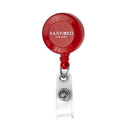Sanford Heart - 30” Cord Retractable Badge Reel with Rotating Alligator Clip image thumbnail