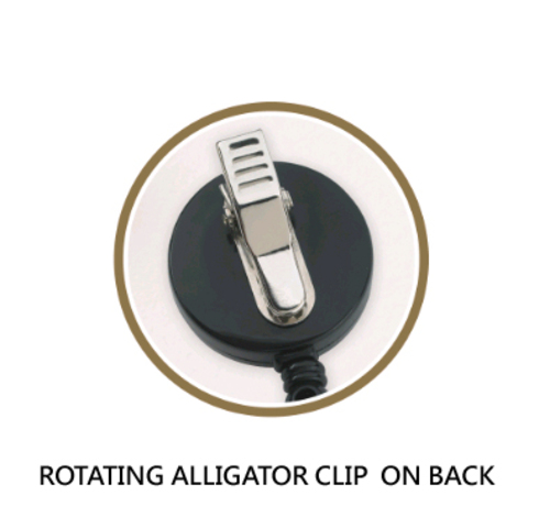 Round Secure-A-Badge with Alligator Clip image thumbnail