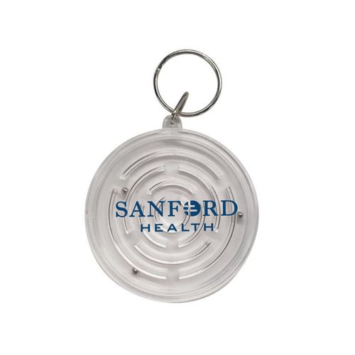 Clear Round Maze Puzzle Keychain image thumbnail
