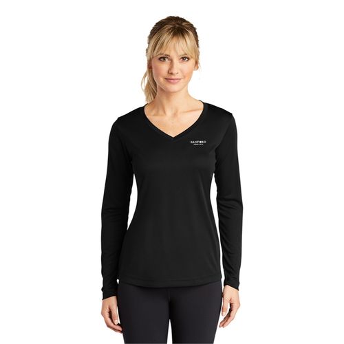 Ladies Long Sleeve Competitor V-Neck Tee image thumbnail