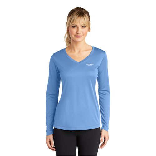 Ladies Long Sleeve Competitor V-Neck Tee image thumbnail
