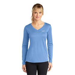 Image of Ladies Long Sleeve Competitor V-Neck Tee