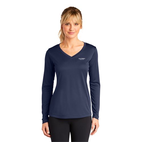 Ladies Long Sleeve Competitor V-Neck Tee image thumbnail