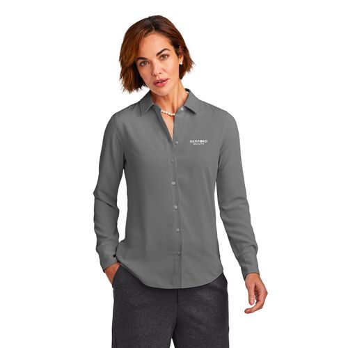 Brooks Brothers Full-Button Satin Blouse image thumbnail