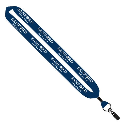1" Lanyard with Metal Crimp & Bull Dog Clip image thumbnail
