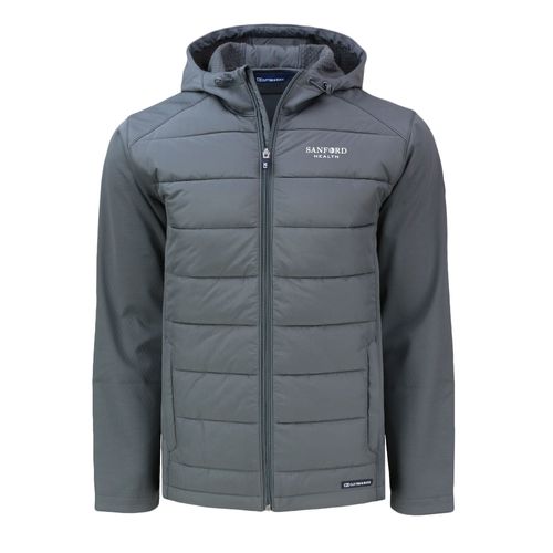 Evoke Hybrid Eco Softshell Recycled Full Zip Mens Hooded Jacket image thumbnail