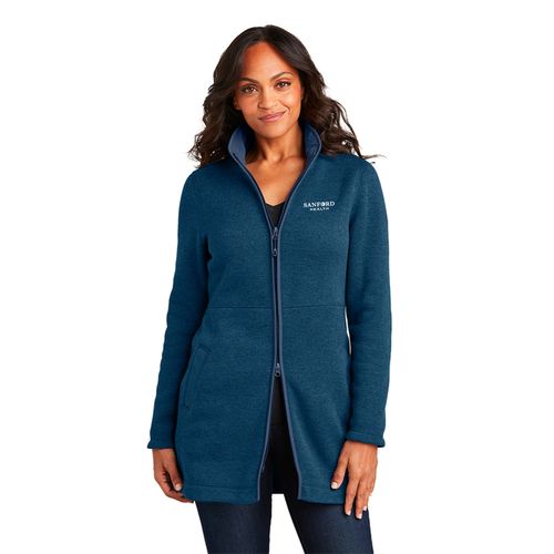 Ladies Arc Sweater Fleece Long Jacket image thumbnail