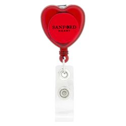 Image of Heart Retractable Badge Holder