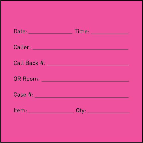 Short Run Post-It Notes 3"x3" - Pink Paper image thumbnail