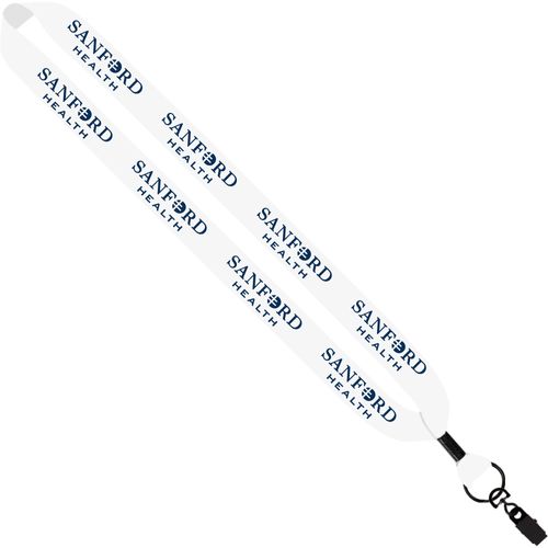 1" Lanyard with Metal Crimp & Bull Dog Clip & Convenience Release image thumbnail