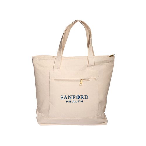 Zippered Cotton Boat Tote image thumbnail