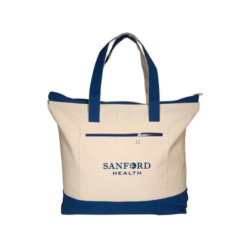 Zippered Cotton Boat Tote image thumbnail