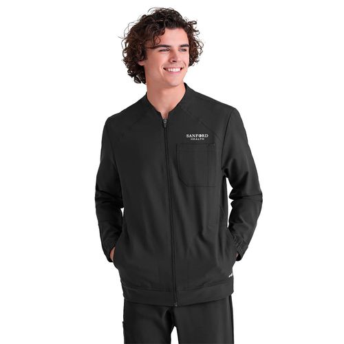 Men's Three-Pocket Banded Collar Cycle Scrub Jacket image thumbnail