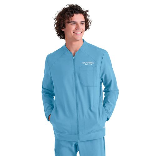 Men's Three-Pocket Banded Collar Cycle Scrub Jacket image thumbnail