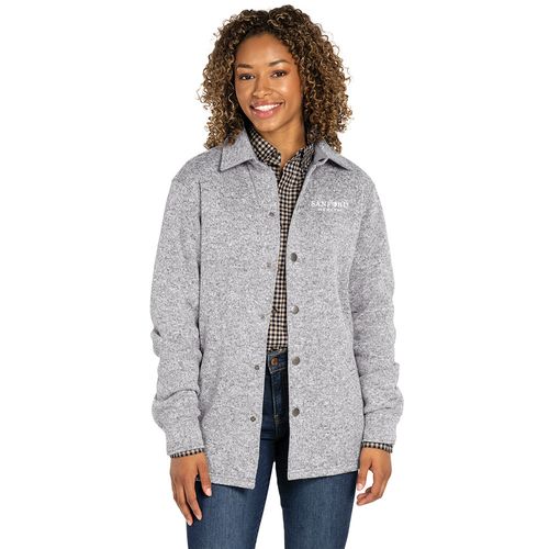 Unisex Heathered Fleece Snap Shacket image thumbnail