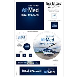 Image of Tech Tatoos Decal/11 Stock Shapes (7"x11" White Vinyl Sheet)