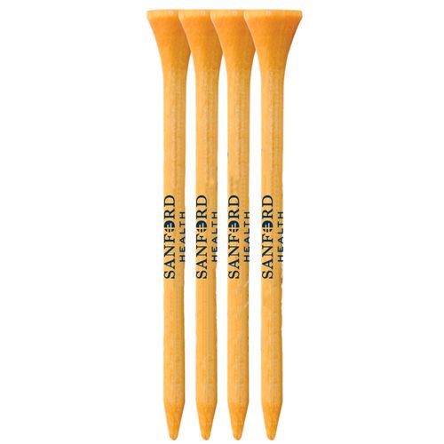 4 Pack of Bamboo Golf Tees image thumbnail