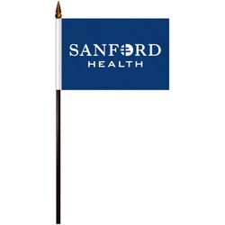 Image of 4"x6" Single Reverse Polyester Stick Flag