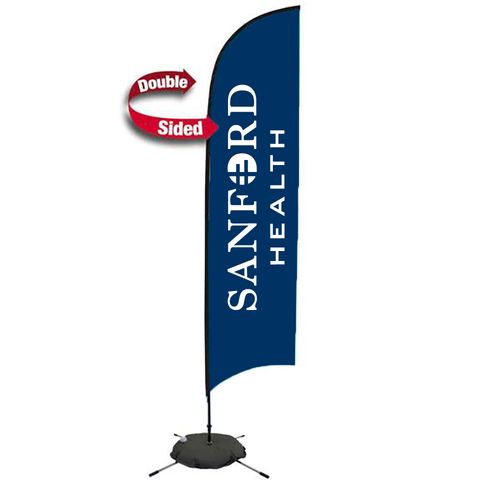 13' Premium Razor Sail Flag, 2 Sided, Scissor Base image thumbnail