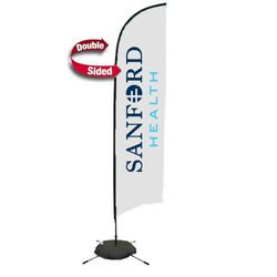 Image of 13' Premium Razor Sail Flag, 2 Sided, Scissor Base