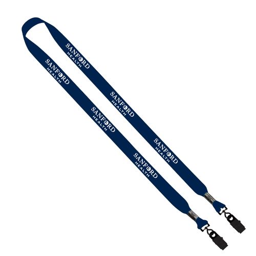 3/4" Double-Ended Lanyard with Metal Crimp and Bulldog Clip image thumbnail