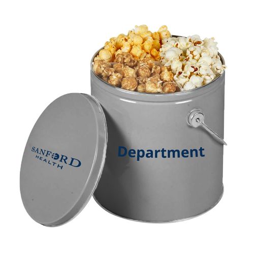 Popcorn Tin with Trio of Popcorn Flavors (2 location imprint) image thumbnail