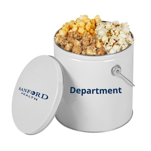 Popcorn Tin with Trio of Popcorn Flavors (2 location imprint) image thumbnail
