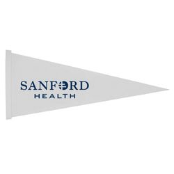 Image of 8"x18" White Felt Pennant