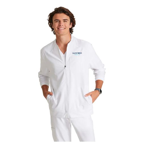 Men's Three-Pocket Banded Collar Cycle Scrub Jacket image thumbnail