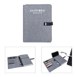Image of Binghamton RPET Padfolio w/ Wireless Phone Charger