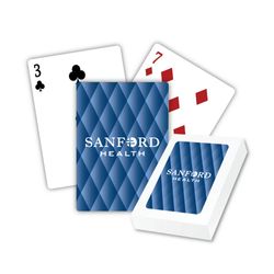 Image of Poker Playing Cards with White Box