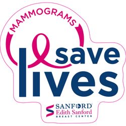 Image of 3”x3” Mammograms Save Lives Sticker Singles