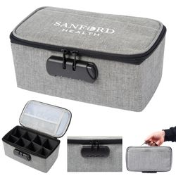 Image of Heathered Medication Bag with Lock