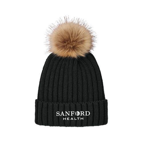 Port Authority Faux Fur Pom Beanie image thumbnail
