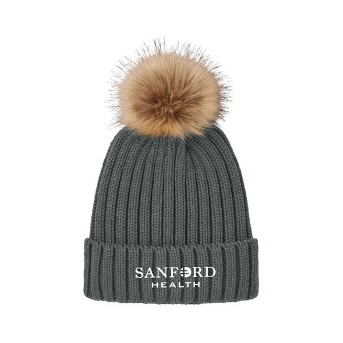 Port Authority Faux Fur Pom Beanie image thumbnail