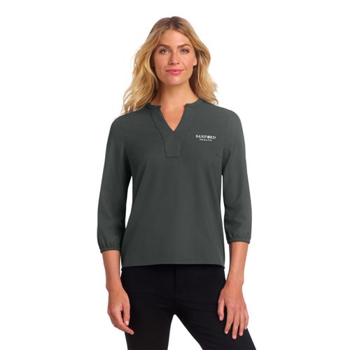 Mercer+Mettle Women's Stretch Crepe 3/4-Sleeve Blouse image thumbnail